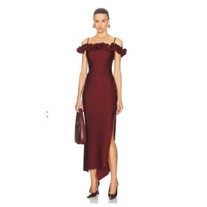 Coperni Ruffle Dress in Red Size XS - Pre-owned